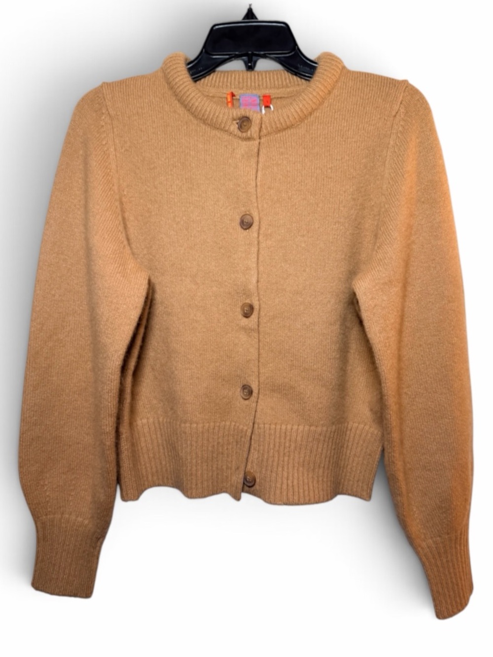 NakedCashmere Camel Button-Up Crewneck Cardigan NWT